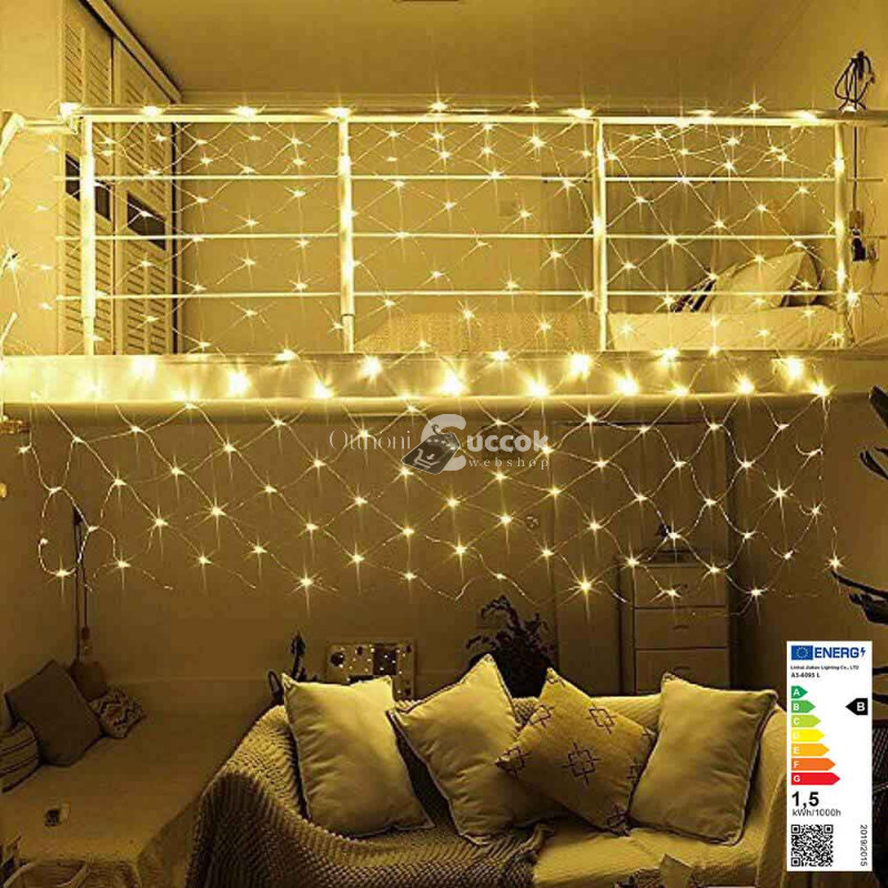 Image of 128 LED-es hálós fényfüzér