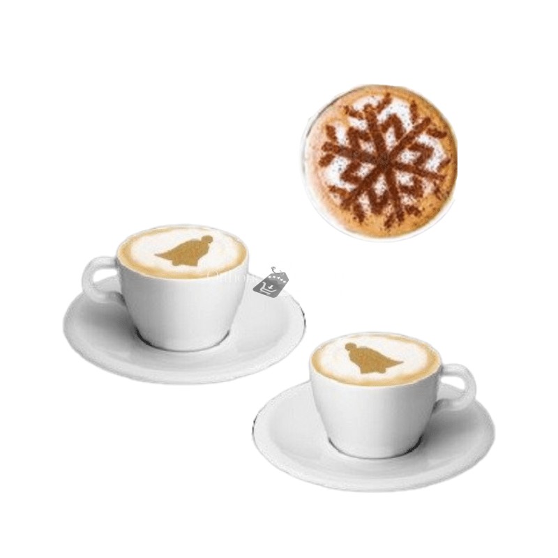 Image of Karácsonyi kávé díszítő sablon