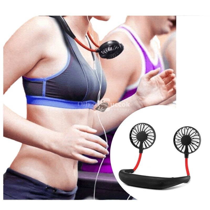 Image of Mini ventilátor, hordozható ventilátor, nyakba akasztható ventilátor