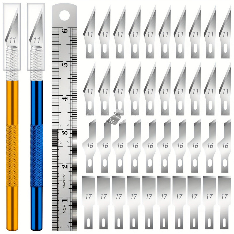 Image of Precíziós kézműves kés készlet, 40 db tartalék pengével
