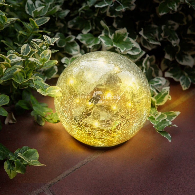 Image of Garden of Eden Leszúrható szolár üveggömb - 15 cm - 20 melegfehér LED