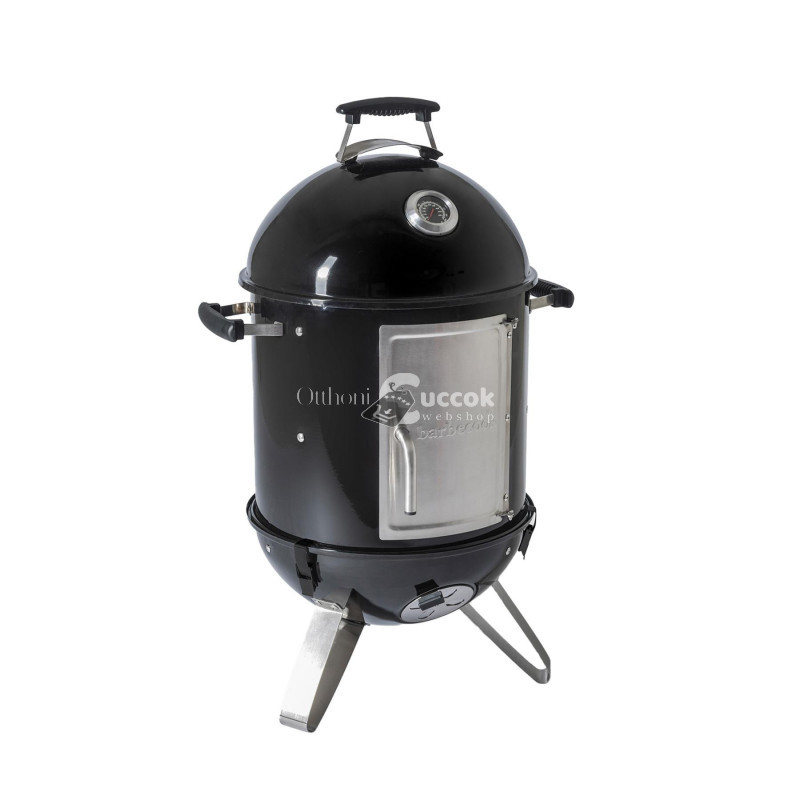Image of Barbecook BC-SMO-5017 Oskar S zománcozott füstölő és grill, fekete, átmérő 40cm