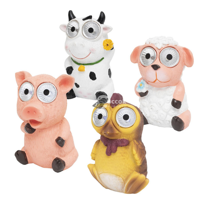 Image of Home MX643 napelemes kerti lámpa, 2 db hidegfehér LED, polyresin, műanyag, 100 mAh akkumulátor (NiMH), kültéri, beltéri