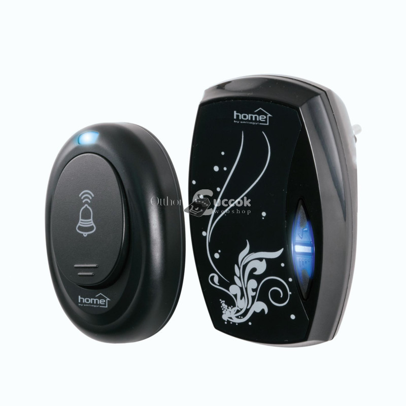 Image of Home DB112AC vezeték nélküli csengő, 100m hatótáv, 36 dallam, többszólamú hangzás, 4 lépcsős hangerő, kék LED visszajelző, 230V-