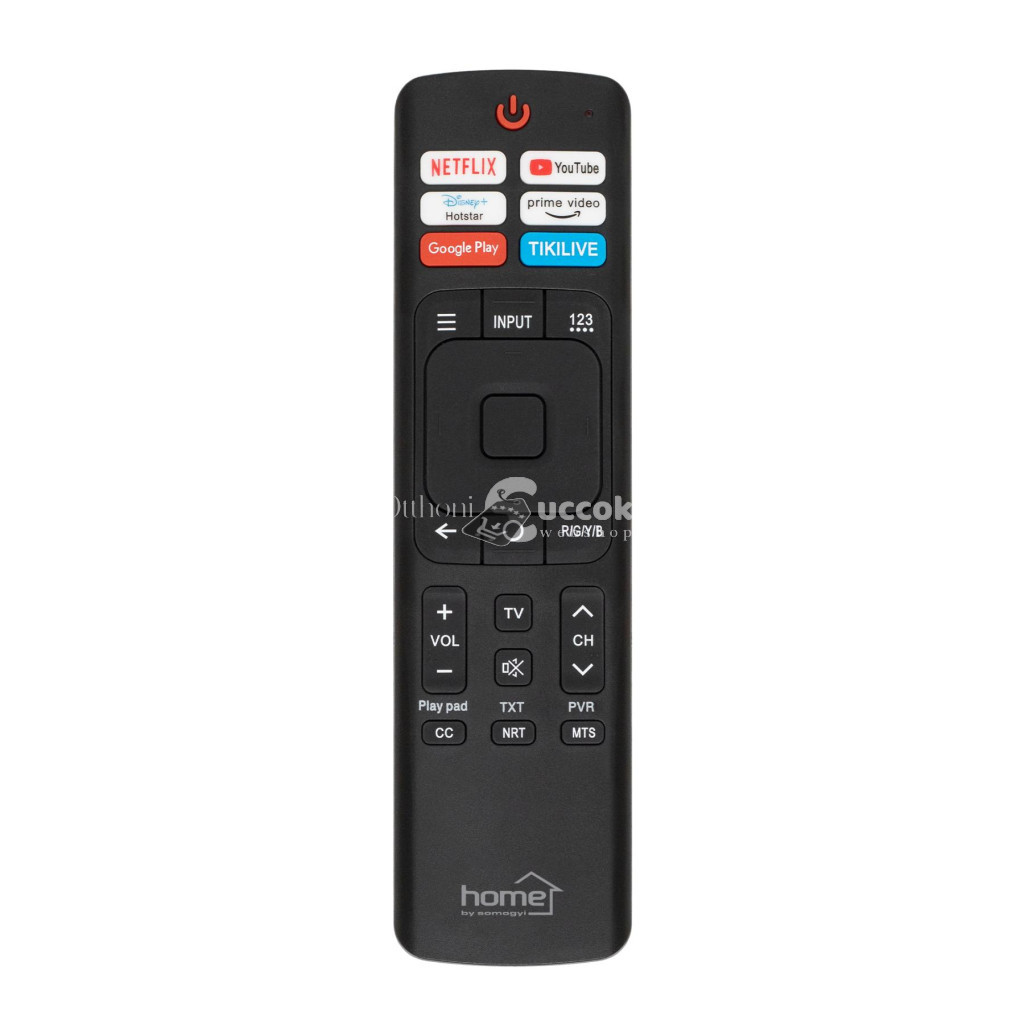 Image of Home URCHIS távirányító, HiSense okos TV készülékekhez, előre kódolt, 2 x 1,5 V (AAA) elem