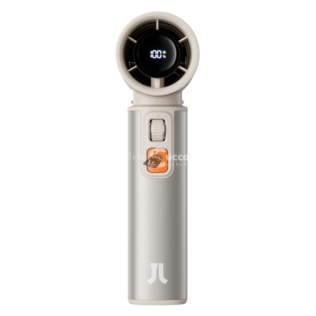 Image of JisuLife FA55 Brown kézi ventilátor, 9000mAh akkumulátor, LED kijelző, negatív ion légtisztítás, barna