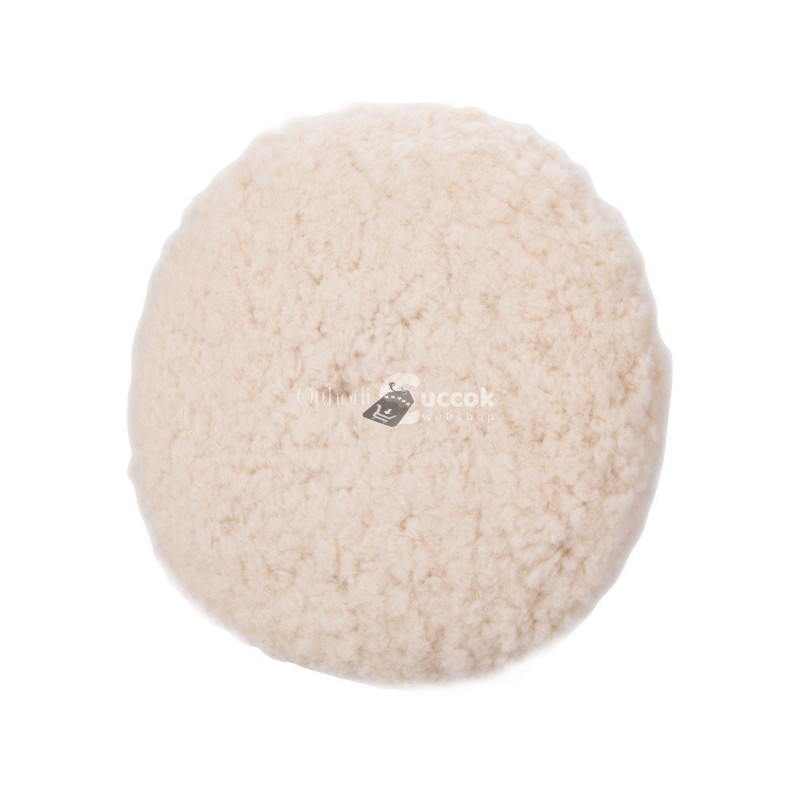 Image of EXTOL PREMIUM polírkorong, báránybőr (gyapjú), négyrétegű, 100%, T240, 190 mm; tengely: 22 mm + 150 mm tépőzáras