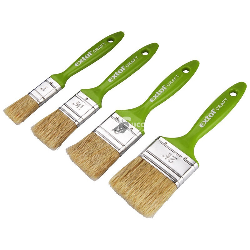 Image of EXTOL CRAFT ecset készlet, 4db, műanyag nyél, 1-1,5-2-2,5