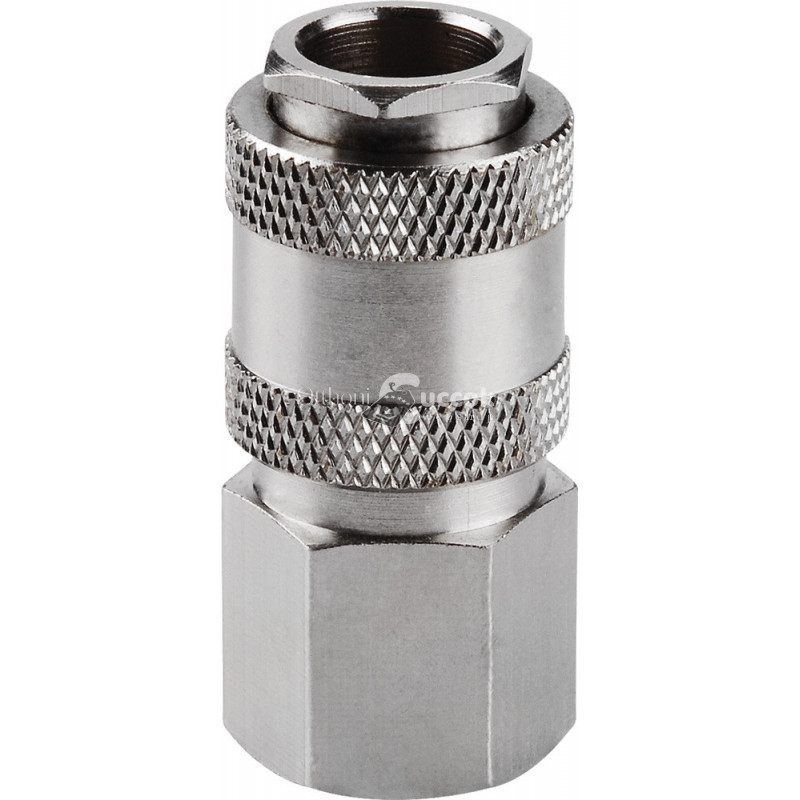 Image of EXTOL PREMIUM gyorscsatlakozó-hüvely, belső menettel, 1/4', nikkelezett réz, bliszteren