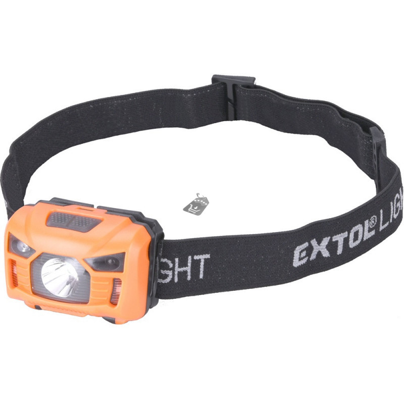 Image of EXTOL LIGHT LED fejlámpa, 3 W, CREE XPL, 100 Lumen; IR szenzor, tölthető akkuval, 3 funkció, fehér+piros fény