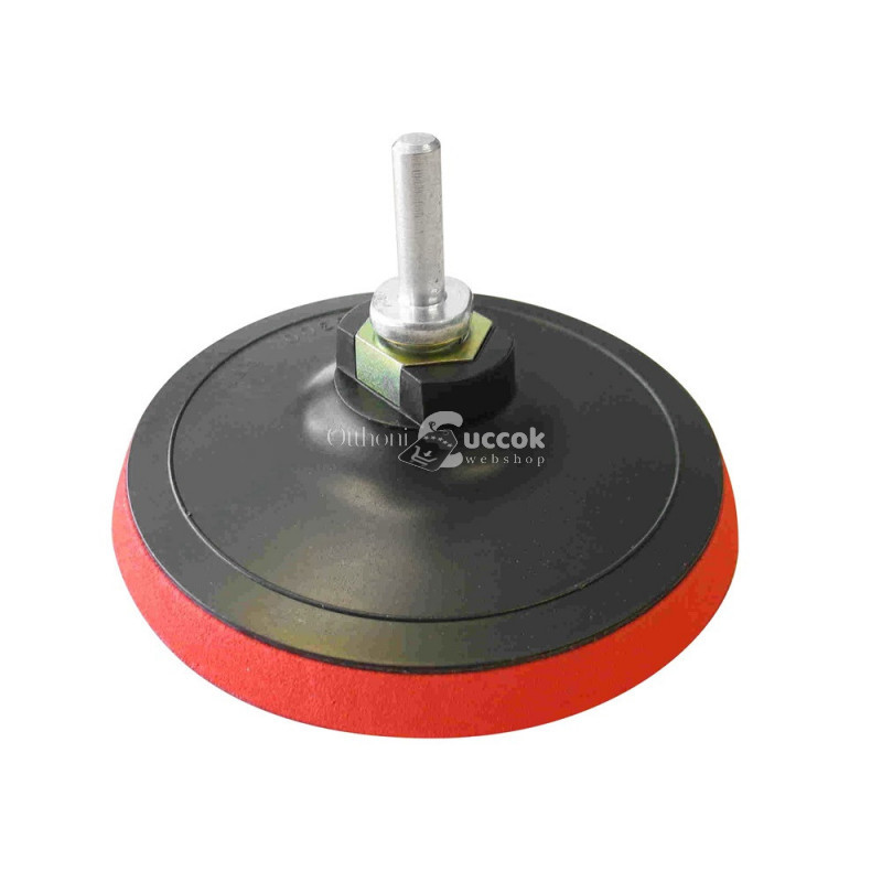 Image of EXTOL CRAFT gumitányér fúrógéphez, sarokcsiszolóhoz; 125mm, tépőzáras, max. ford.:12.500 1/min, 8 mm befogócsonk