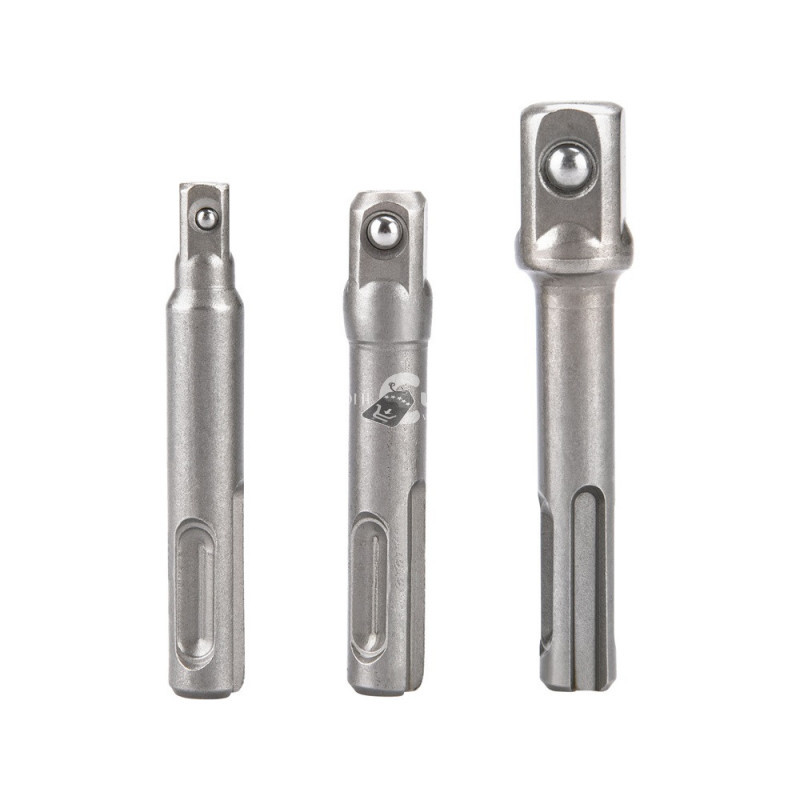 Image of EXTOL PREMIUM dugókulcs adapter készlet 3db-os; 1/4 - 3/8 - 1/2, befogás: SDS Plus, Cr.V.