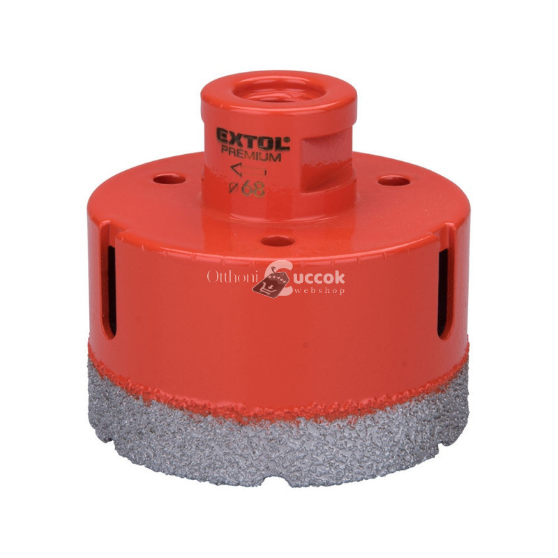 Image of EXTOL PREMIUM körkivágó csempére, gyémánt vágóél; 68mm × M14, sarokcsiszolóba fogható