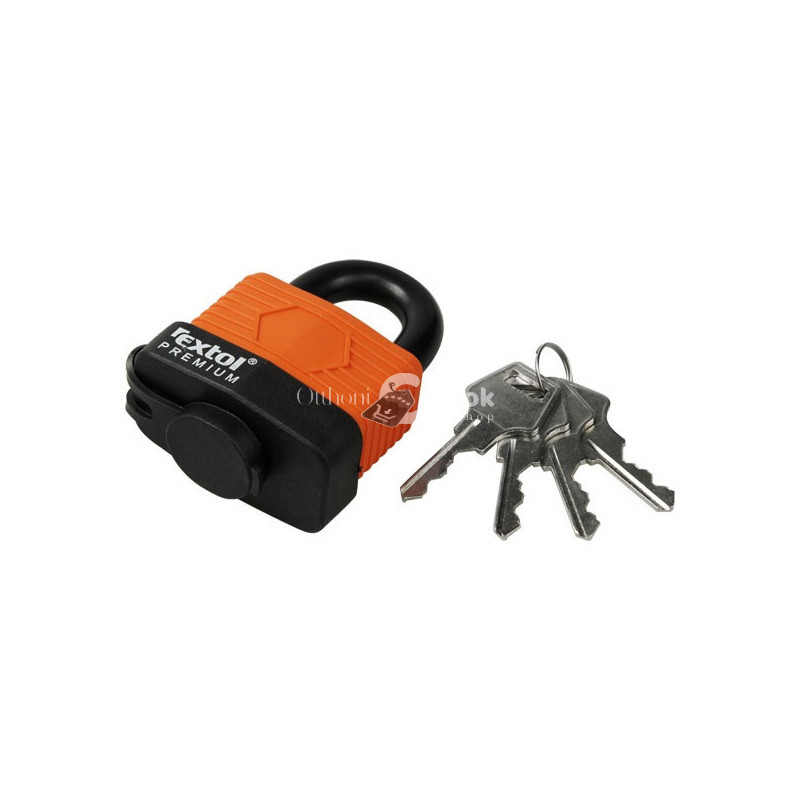 Image of EXTOL PREMIUM lakat, laminált, vízálló, 4db kulcs; 40mm, kengyelszárátmérő:8/12mm