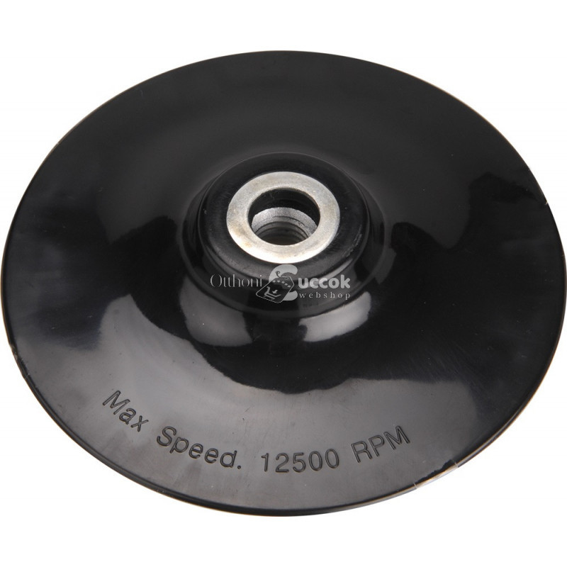 Image of EXTOL CRAFT gumitányér sarokcsiszolóhoz; 125mm, M14, kemény, max. 12.500 ford./perc