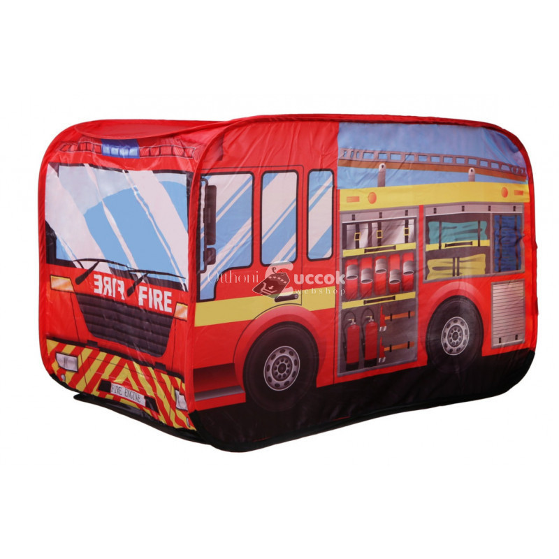 Image of Tűzoltóautós sátor IPLAY - gyerekeknek, játékhoz, beltéri és kültéri használatra, könnyen összecsukható