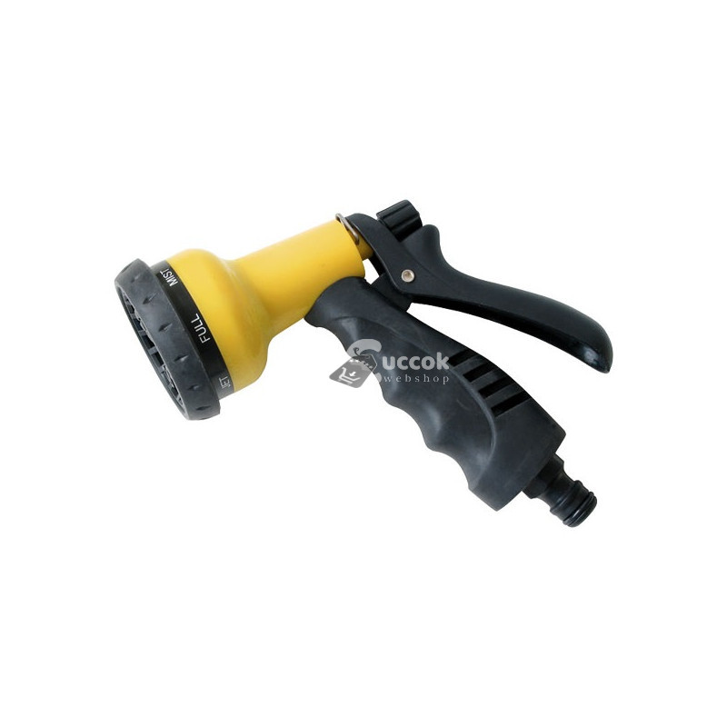 Image of Pisztoly szórófej, locsoló, ergonomikus 7 féle sugár, kuplung csatlakozóval