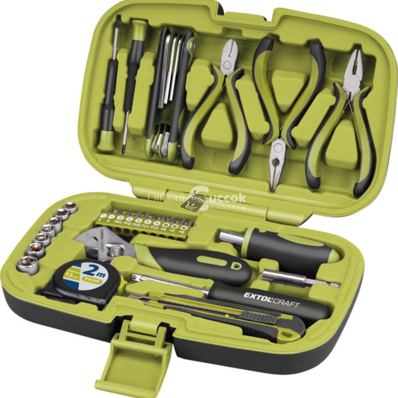 Image of Extol Craft 35 darabos szerszámkészlet műanyag kofferrel