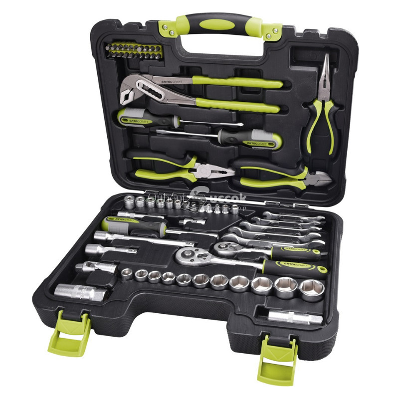 Image of Extol Craft 65 darabos szerszámkészlet műanyag kofferrel