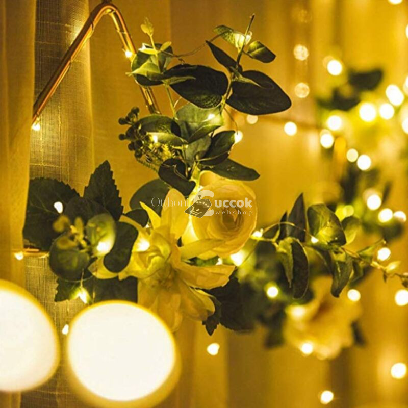 Image of 200 LED 8 programos beltéri mikroledes fényfüzér karácsonyfára 21,5 méter - melegfehér