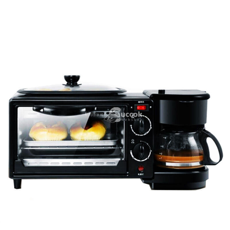Image of 3in1 elektromos reggeliző állomás, sütő + kávéfőző + pirító, 600 W