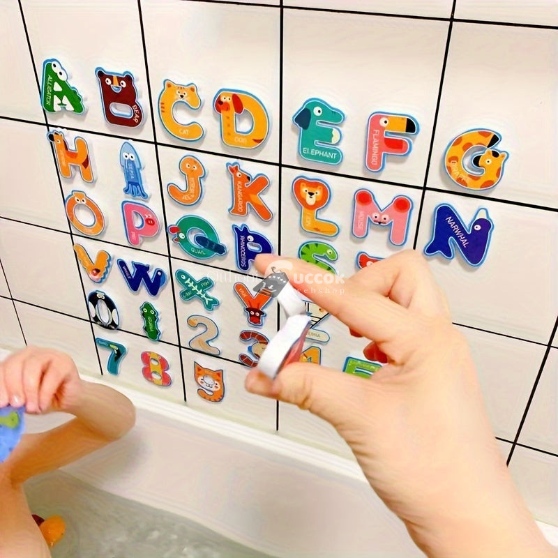 Image of Lebegő betűk és számok fürdőszobai díszítéshez