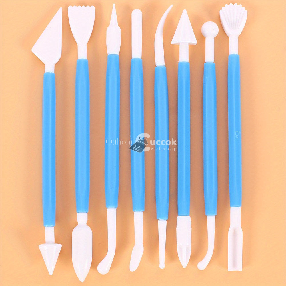 Image of 8db/készlet Sugar Craft Fondant torta tésztafaragó vágó, torta díszítő és formázó