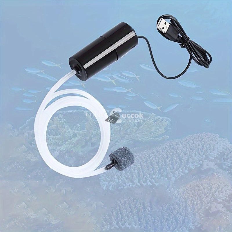 Image of Hordozható USB-vel működtetett mini akváriumi légszivattyú
