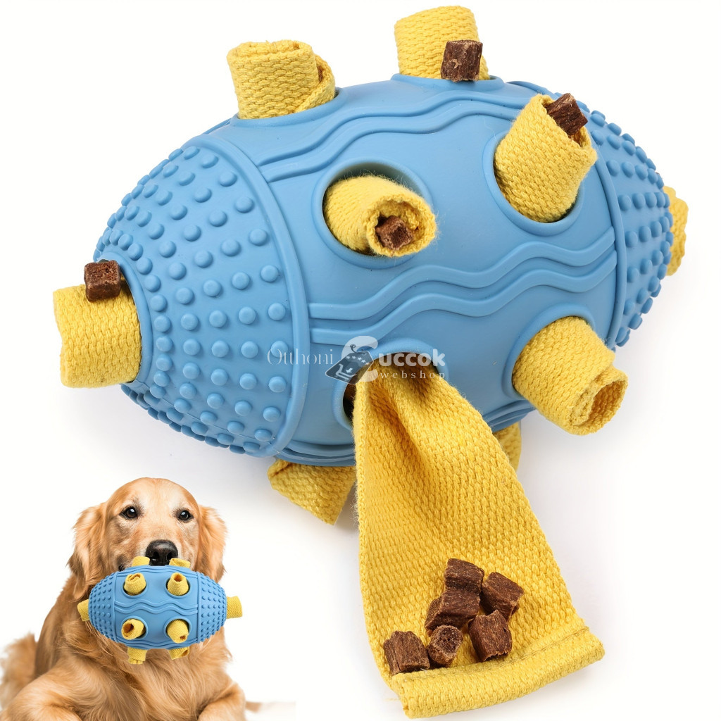 Image of Interaktív kutyarögbi labda játék csemegeadagolóval