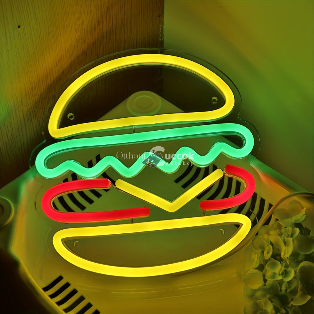 Image of Hamburger LED Neon dekoráció