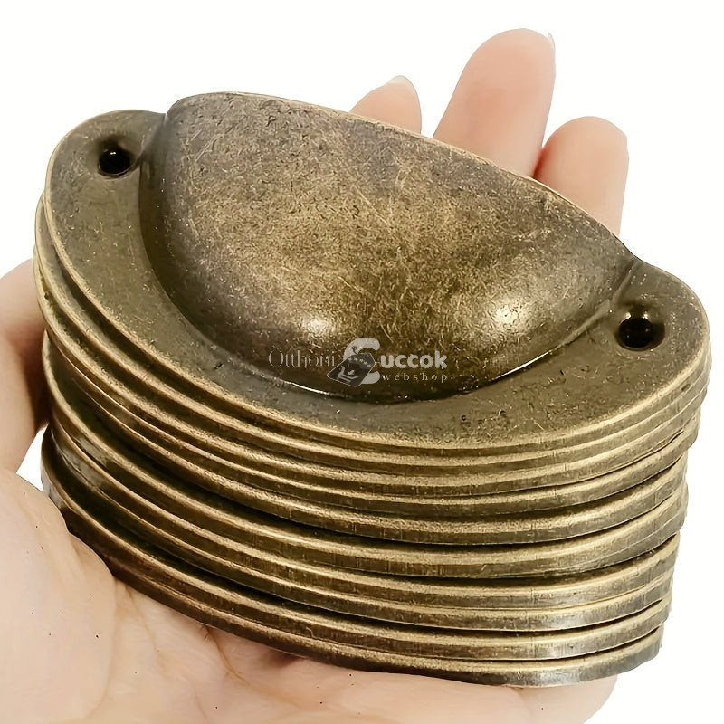 Image of 10 darab vintage stílusú fém fiókfogantyú készlet szekrényekhez, komódokhoz