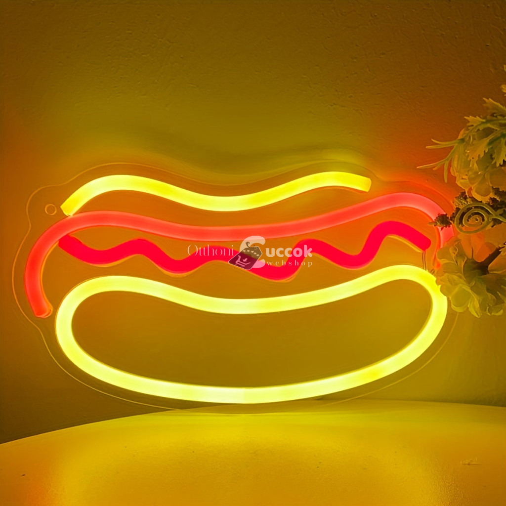 Image of Hot Dog Fali LED neon éjszakai lámpa