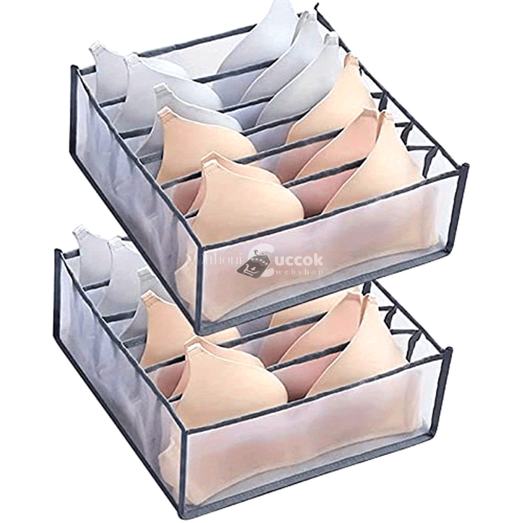 Image of 6-rekeszes melltartó és fehérnemű szervező - Összehajtható fiókelválasztó