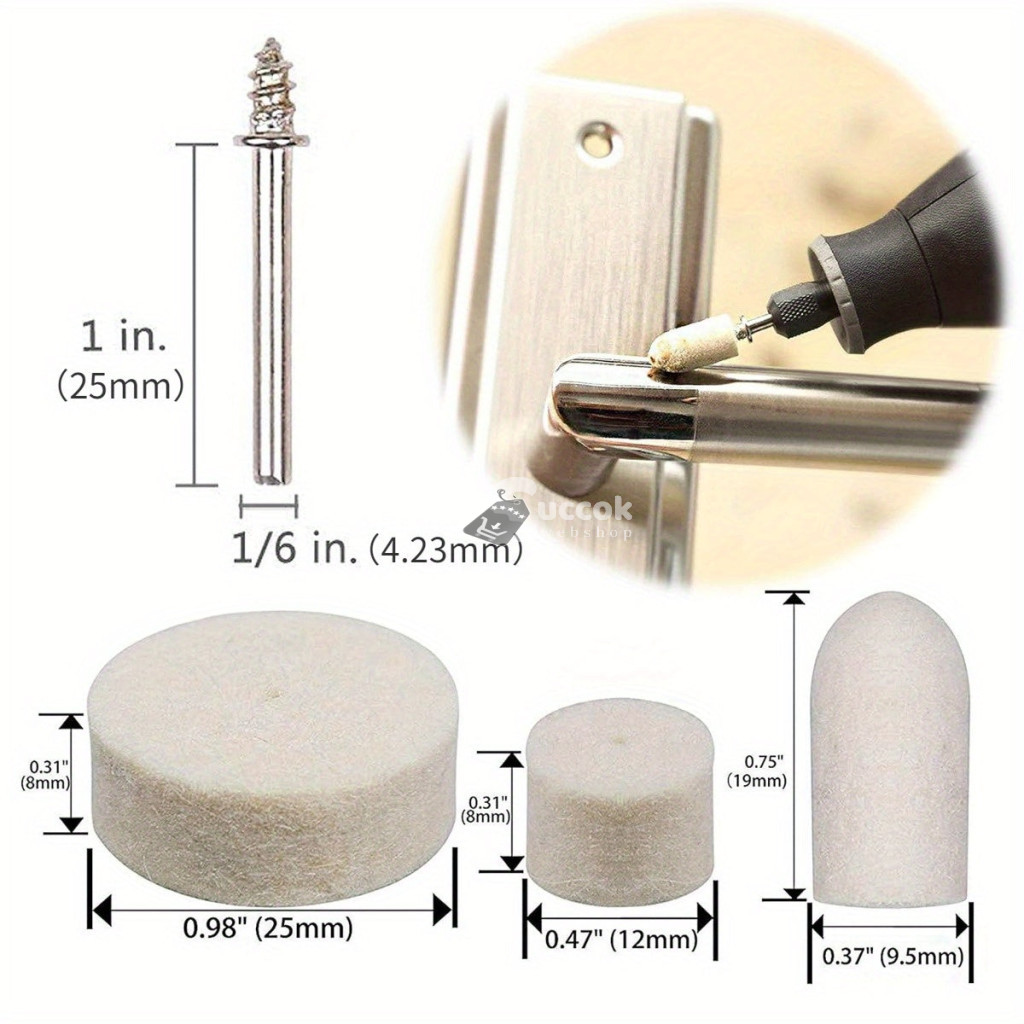 Image of 145 darabos filc professzionális polírozó kiegészítő