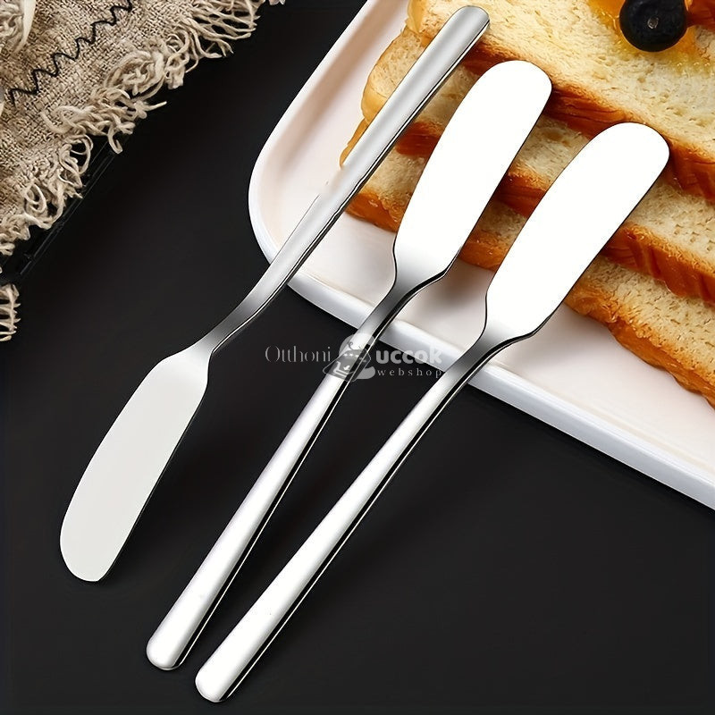 Image of 2 darabos rozsdamentes acél sajt- és vajkés készlet