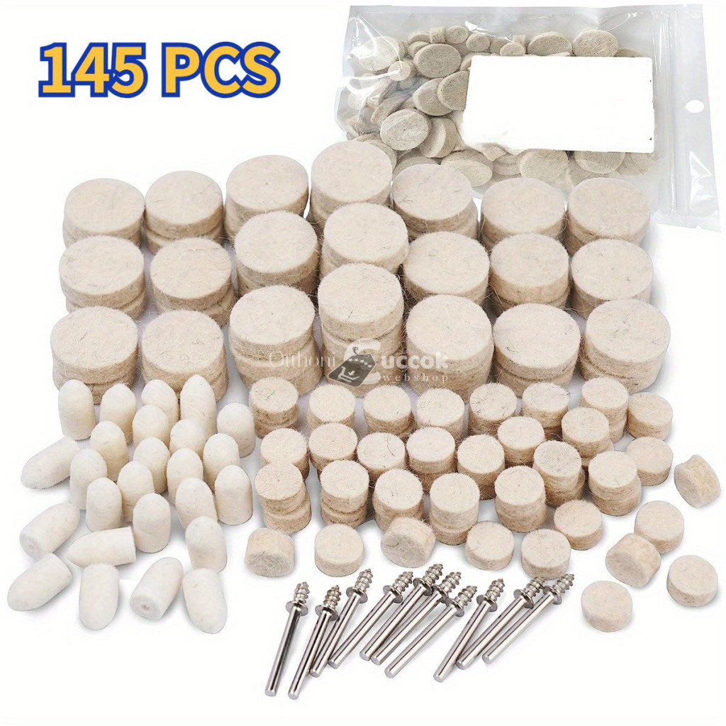 Image of 145 darabos filc polírozó készlet forgószerszámokhoz