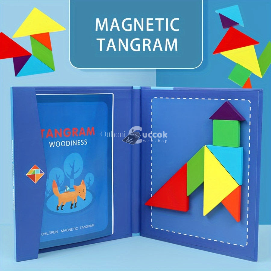 Image of Kék mágneses tangram játék