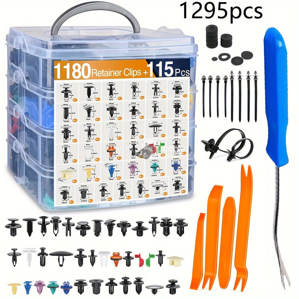 Image of 1000db Auto Rögzítő Klipsz és Rögzítőelem Készlet