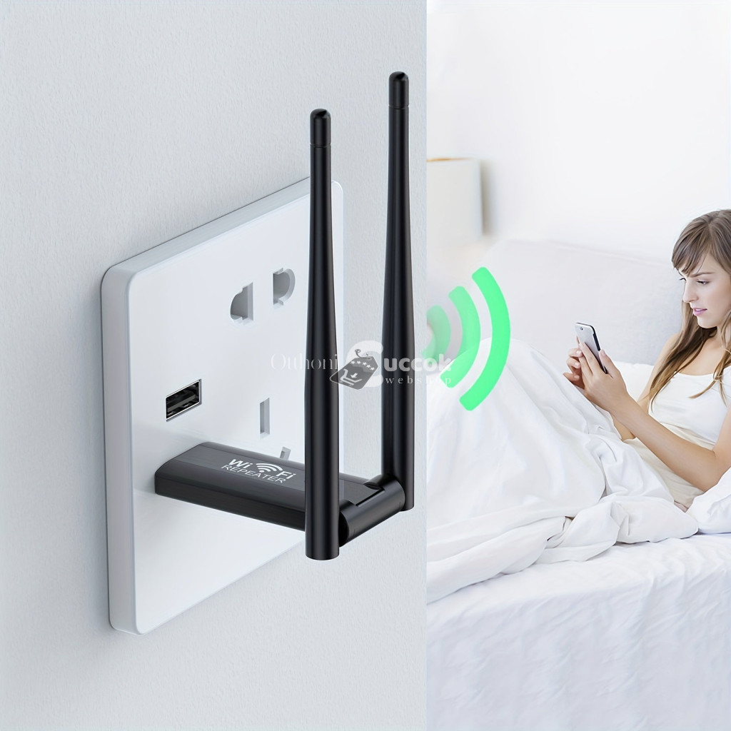 Image of USB vezeték nélküli WiFi hatótávnövelő, 300Mbps hálózati jelerősítő