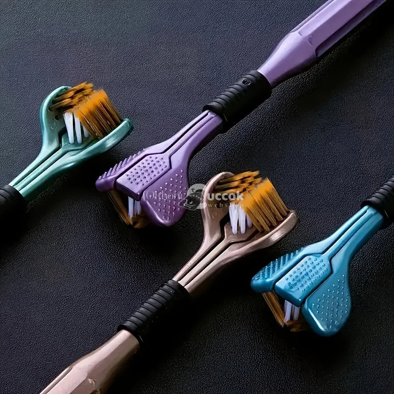 Image of 2db Ergonomikus Háromoldalú Puha Sörtéjű Fogkefe