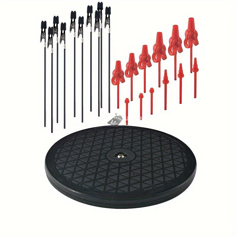 Image of 360°-ban elforgatható festőállvány 22 kapcsos festékszóró pisztolytartóhoz - Nagy teherbírású, kerek forgó tartókonzol modellkészítéshez