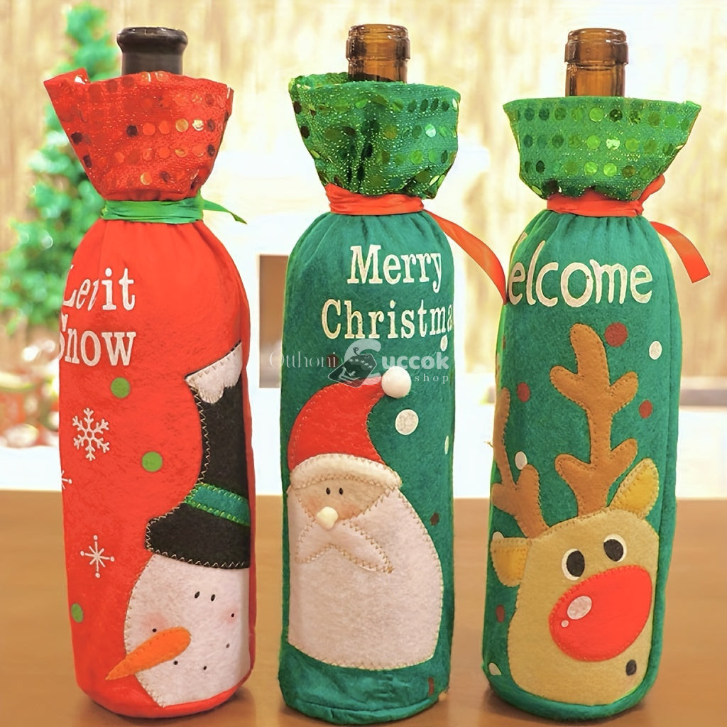 Image of 3 darabos Karácsonyi Borosüveg Fedőkészlet