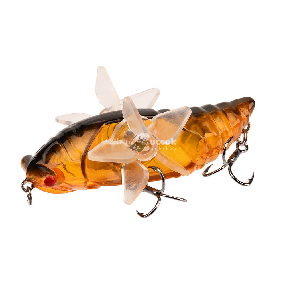 Image of Bionic Cicada Hard Fish Csali - Spinning horgászcsali propelleres háromszögű horoggal