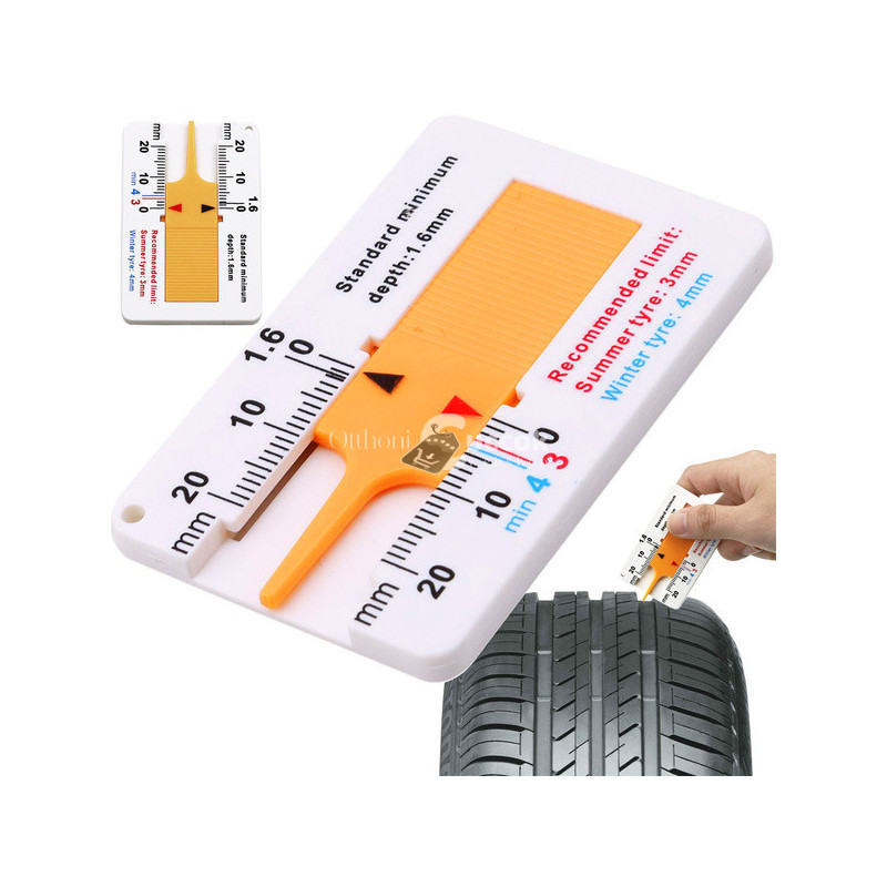 Image of Gumikopás jelző mélységmérő mérő - autógumi kopásjelző - abroncs kopás ellenőrző mérő - autógumi profilmélység mérő