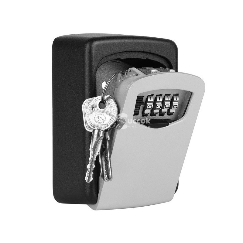 Image of Fém széf kulcs tároló kódzással - biztonságos kulcsdoboz - titkosított tároló - kulcsbiztonság - kulcs tároló doboz