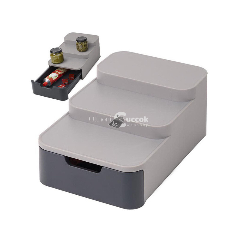 Image of Konyhai szervező kosár háromszintes fiókkal - praktikus tárolás, rendszerezés, könnyű hozzáférés