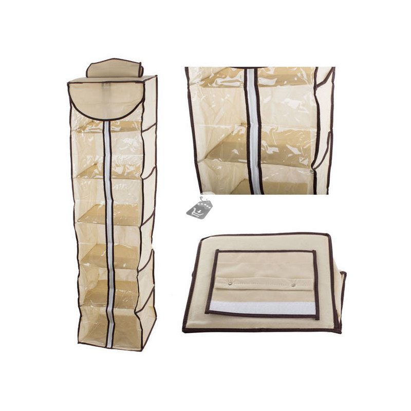 Image of Ruhatároló szekrény polcos szervező 6 polccal 120cm