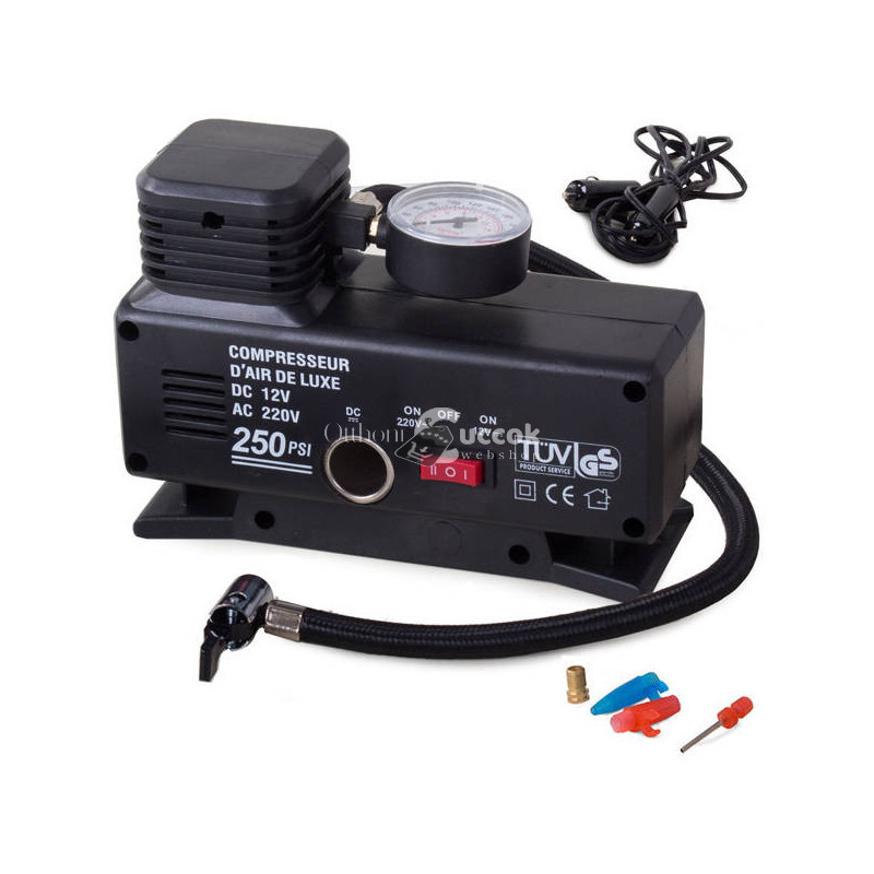 Image of Autós kompresszor szivattyú 230V 12V 250 psi - Gyors és hatékony autógumi pumpálás otthon és útközben