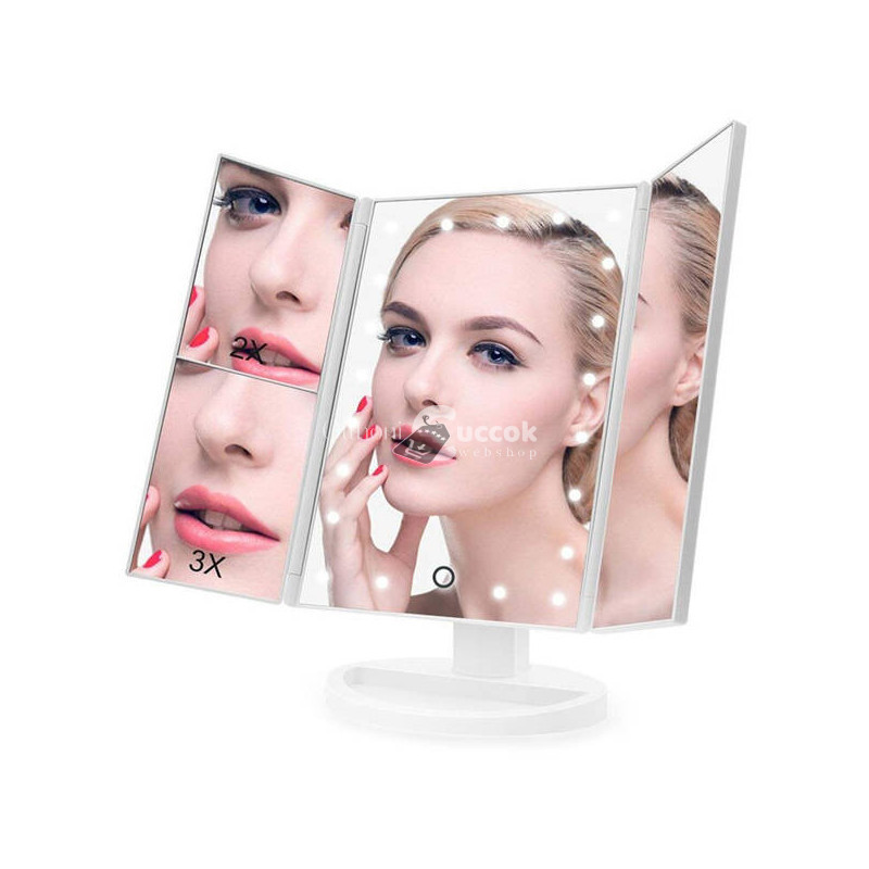 Image of LED megvilágítású nagyító kozmetikai tükör