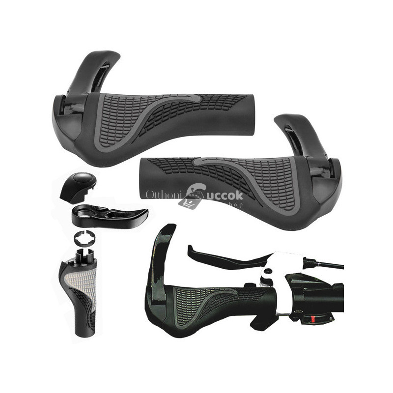 Image of Bicikli szarv fogantyú gumiból, szarvakkal - bicikli kiegészítő - kerékpár kormány markolat - bicikli szarv fogantyú